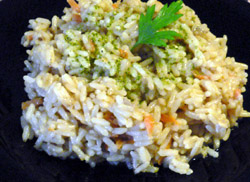 Arroz con setas