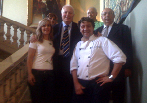 Con el Ministro, Miguel Ángel Moratinos