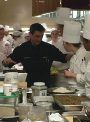 Una sesión de cocina en Worlds of Flavour 2009