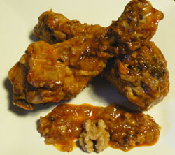 Pollo con salsa de nueces