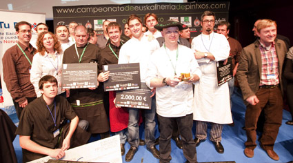 Finalistas del IV Campeonato de Euskal Herria de Pintxos