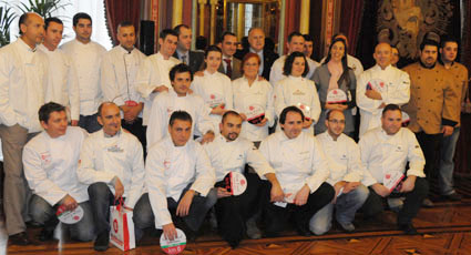 Cocineros en el encuentro de eco-chefs, en Bilbao