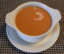 Sopa de gambas a la crema