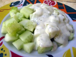 Ensalada de pepino y yogur