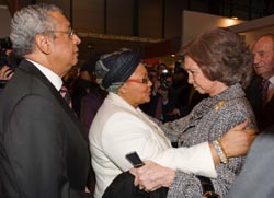 Encuentro de los reyes en el stand de Haiti en Fitur