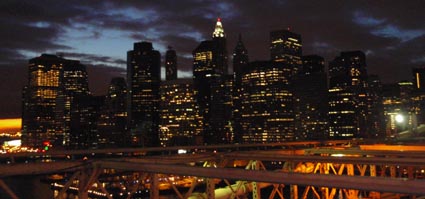 Vista nocturna de Manhattan