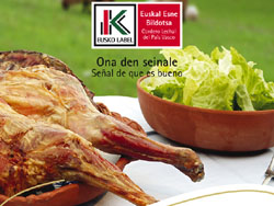 Cordero lechal con sello Eusko Label