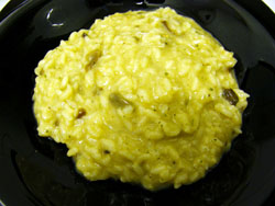 Risotto de setas con mozzarella