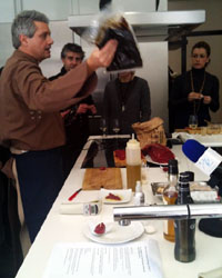 Fernando Canales, durante la demostración