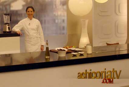 Elena Arzak en el plató de achicoriatv.com