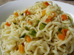 Fideos con verduras