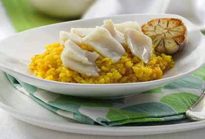 Arroz meloso con bacalao y cebolla (Norge)