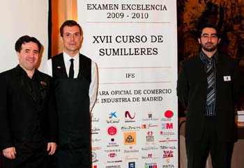 Tres finalistas del Examen Excelencia Sumiller 2010 IFE