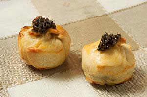 Empanada de esturión y setas
