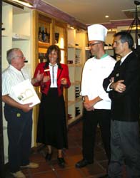Gaffoglio, Ana, chef Miguel y Maître Francisco