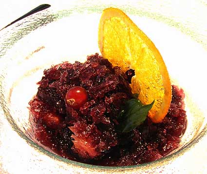 Tinto con naranja -Granizado de tintilla de Rota y naranja sanguina-