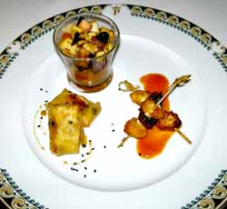 Ensalada de fruta, Brocheta y Ofella