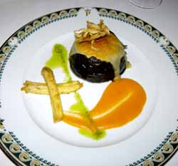 Berenjenas rellenas con emperador y manzana