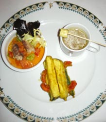 Sopa Azafranada, Papajote, Pipirrana