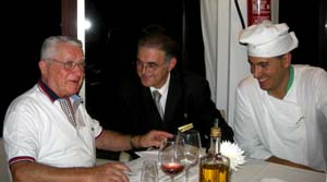 Gaffoglio con Ángel (maître) y Francisco (chef)