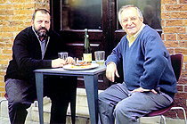 el autor del libro, Peio García Amiano con Juan Mari Arzak