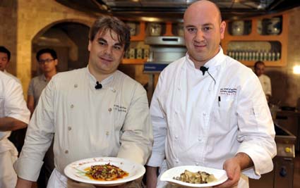 Kreuther y Caldentey con sus platos