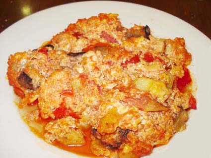 Huevos revueltos a la mediterránea. Foto: CdM