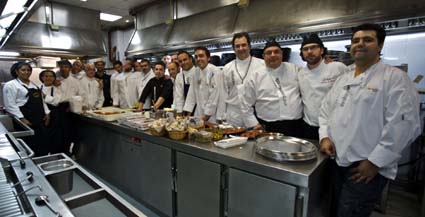 Conocidos cocineros en el V Homenaje al Arroz, del restaurante Aynaelda