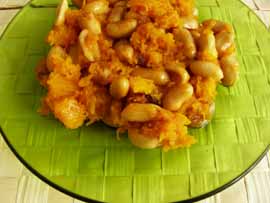 Calabaza con cacahuetes