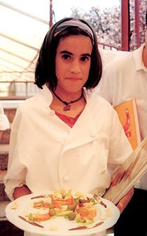 La ganadora y su plato