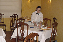 Un detalle del comedor