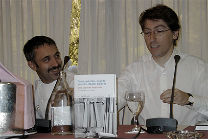 Sergi Arola (izq.) y David Trueba