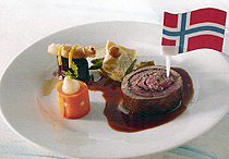 Plato de carne de Noruega
