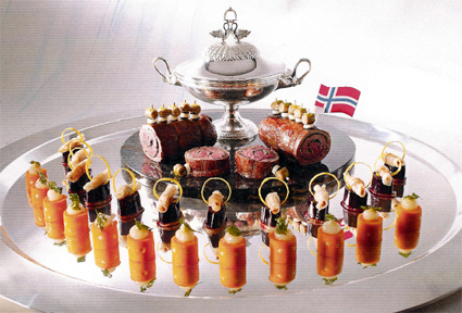 Bandeja de carne de Noruega