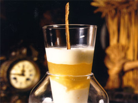 Arroz con leche, gelée de limón y canela