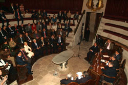 Imagen del salón de actos de la Real Academia de la Medicina