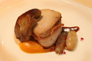 Tournedo de bonito al foie