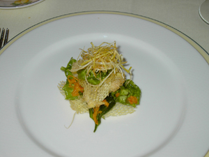 Milhojas con ostra frita