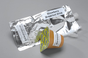 Muestra de alimentos para el espacio