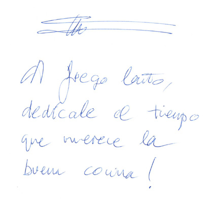 Autógrafo de Carme Ruscalleda