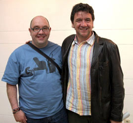 El periodista Pablo G. Mancha, con Koldo Royo. Foto: Díaz Uriel