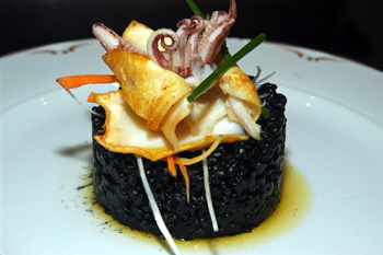 Rissotto de sepia y gambas