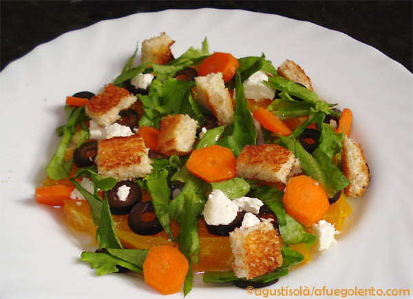 Receta de Ensalada de naranjas y aceitunas negras | Entrantes Ensaladas  Frutas Verduras y Hortalizas - A Fuego Lento