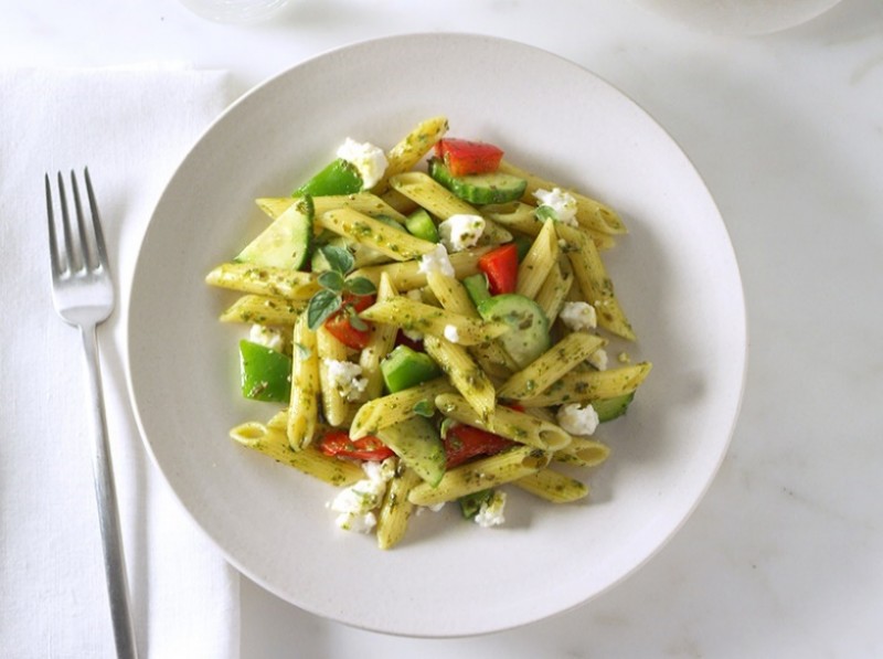 Receta de Ensalada de pasta Penne Rigate Barilla Integrale con salsa Pesto  alla Genovese Barilla - A Fuego Lento