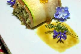 Sushi de Calabacín y Quinoa con Emulsión de Aguacate