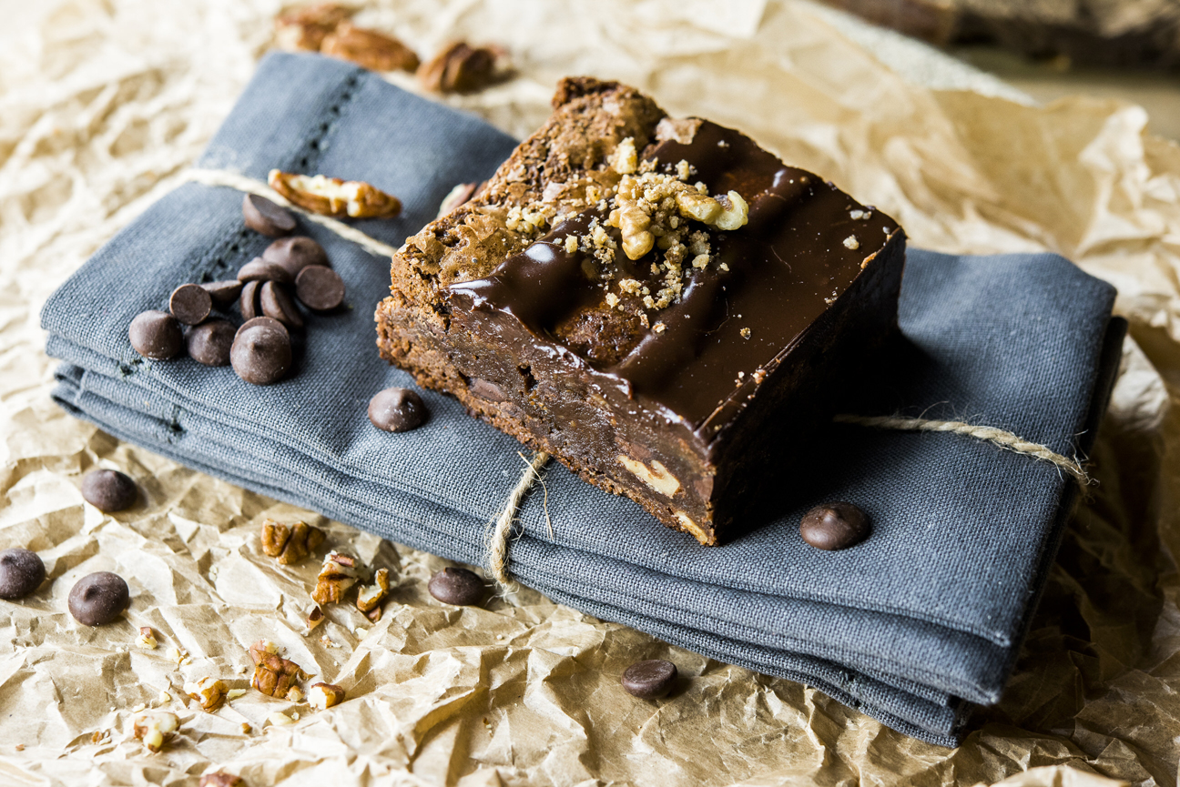 Receta Brownie Chocolate Nueces Macadamias Afuegolento