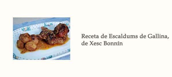 Receta Escaldums de Gallina Xesc Bonnin Afuegolento