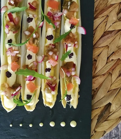 animación regla Cósmico Receta de Ensalada de Espárragos Rellenos de Vinagreta y Mayonesa de  Mostaza - A Fuego Lento