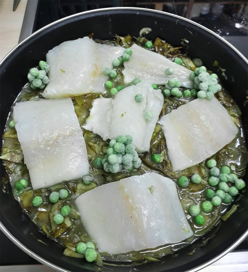 Receta Bacalao Alcachofas Afuegolento 5