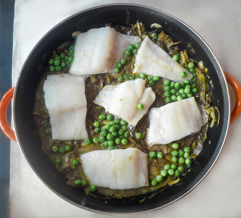 Receta Bacalao Alcachofas Afuegolento F